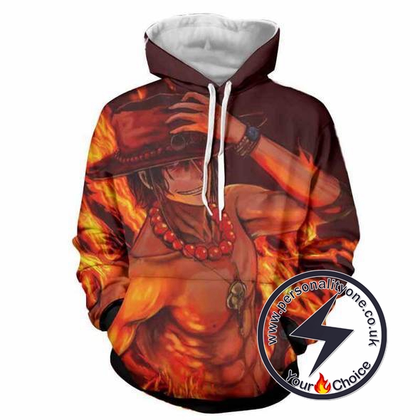 One Piece - Fire Fist Ace 3D - Hoodies